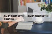 真正的黑客聘请平台,（真正的黑客聘请平台是真的吗）